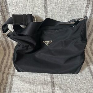 Prada Black Nylon Hobo shoulder bag